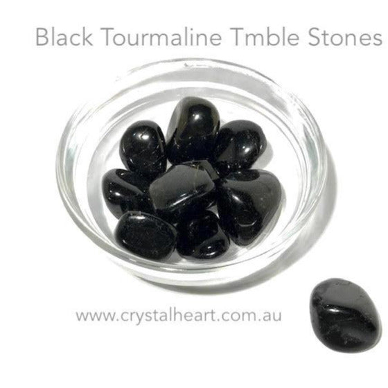 Black Tourmaline Tumble | Empowerment & Protection|  Tumble Stone | Pocket Healing | Crystal Heart |