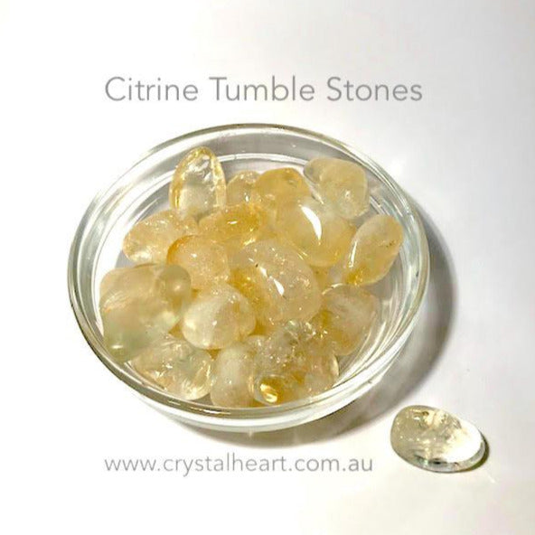 Citrine Tumbled Gemstone | Stone of Abundance | Doesn't hold Negative Energy | Tumble Stone | Pocket Healing | Genuine Gems from Crystal Heart since 1986