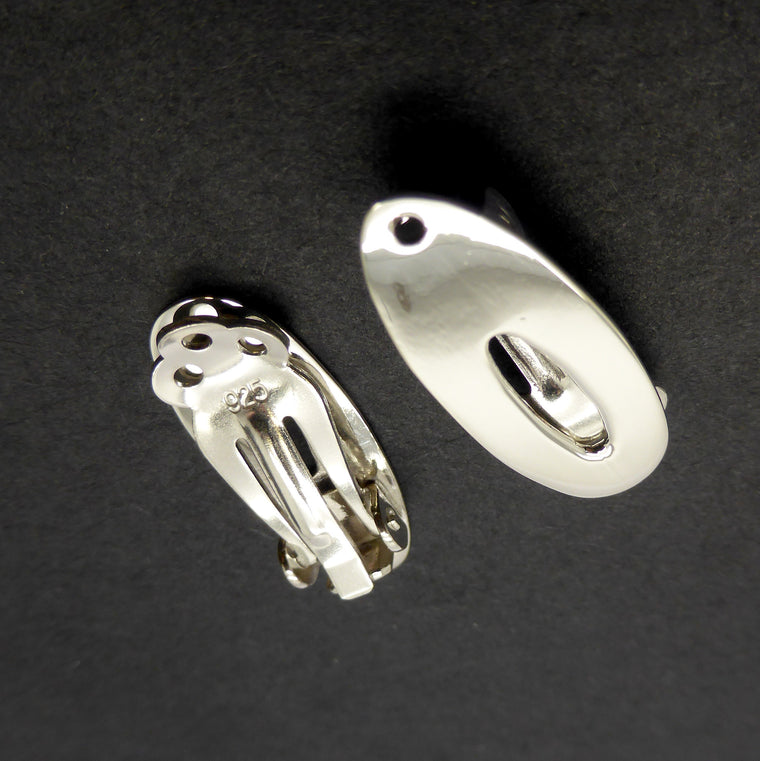 Universal Clip Earrings, 925 Silver