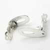Clip Earring with small hole for a hook so if your ears aren't  pierced you can wear any hook earring | 925 Sterling Silver | Designed and made by Crystal Heart Melbourne Australia since 1986