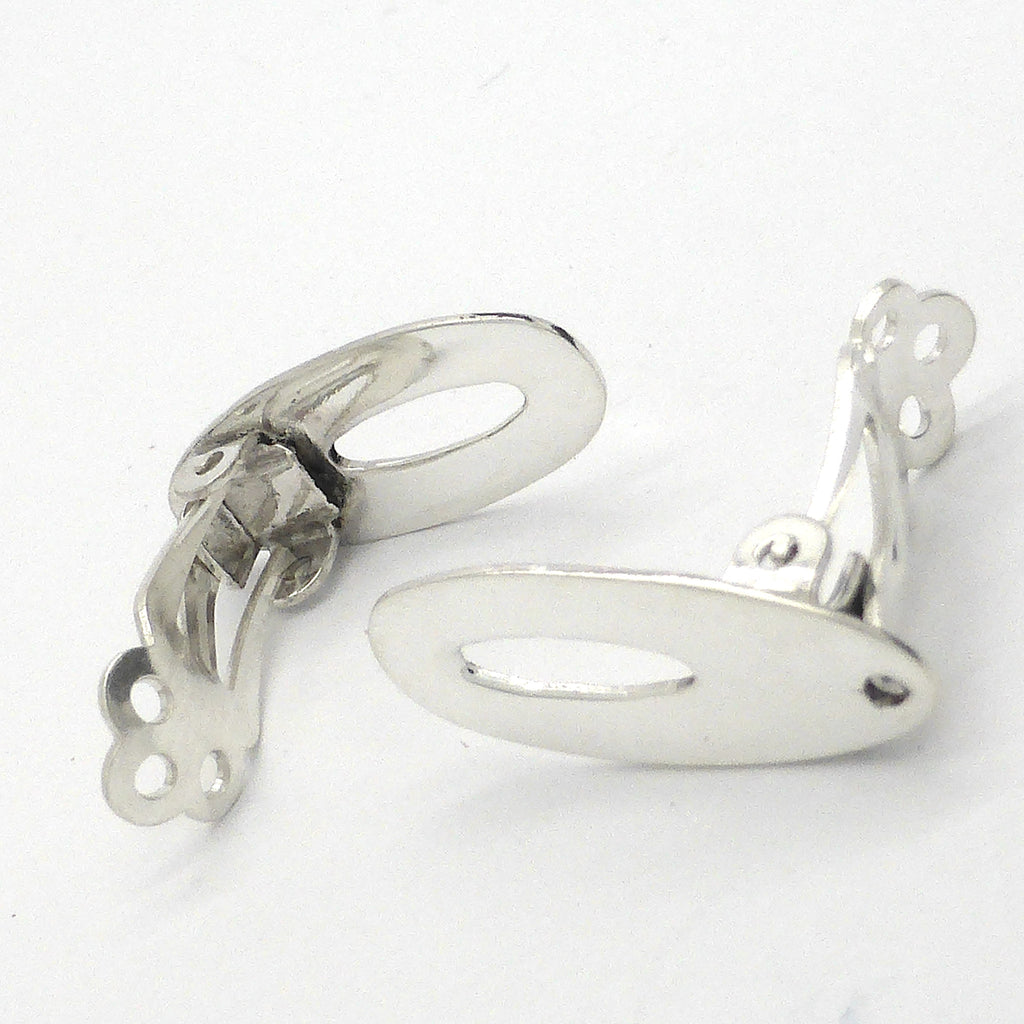 Clip Earring with small hole for a hook so if your ears aren't  pierced you can wear any hook earring | 925 Sterling Silver | Designed and made by Crystal Heart Melbourne Australia since 1986