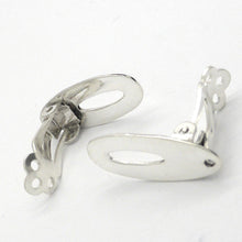 Load image into Gallery viewer, Clip Earring with small hole for a hook so if your ears aren&#39;t  pierced you can wear any hook earring | 925 Sterling Silver | Designed and made by Crystal Heart Melbourne Australia since 1986