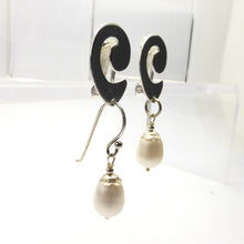 Load image into Gallery viewer, Clip Earring with small hole for a hook so if your ears aren&#39;t  pierced you can wear any hook earring | 925 Sterling Silver | Designed and made by Crystal Heart Melbourne Australia since 1986
