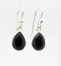 Load image into Gallery viewer, Earring Tear Pear small petite Onyx