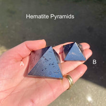 Load image into Gallery viewer, Hematite Crystal Pyramid | Grounding | Protection | Emotionally balancing | Genuine Gems from Crystal Heart Melbourne since 1986