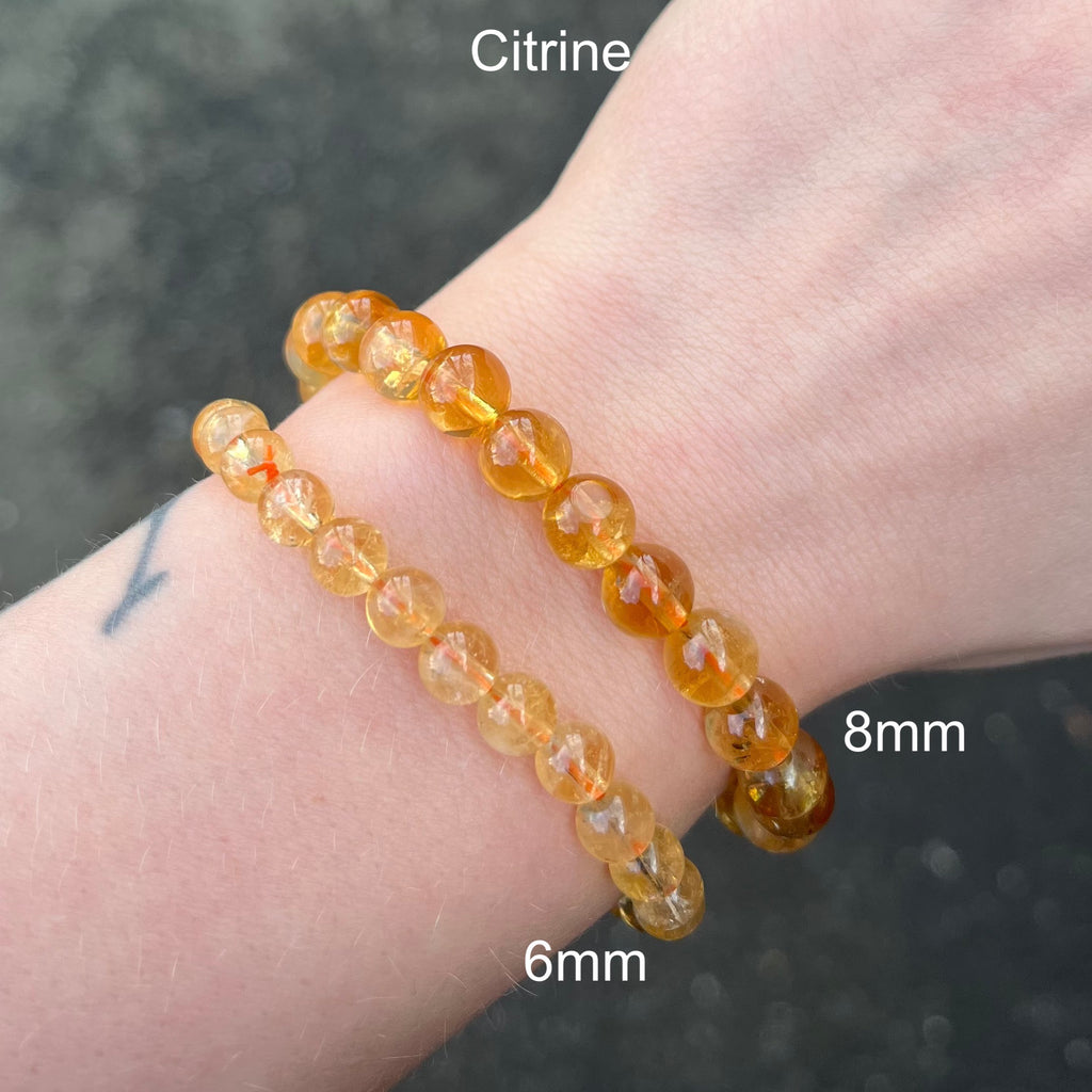 Stretch Bracelet with Citrine Beads | Confidence | Intuition and Connection | Crystal Heart Melbourne Australia since 1986
