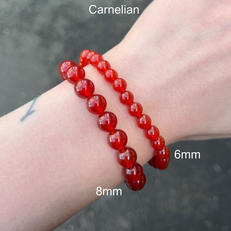 Carnelian Stretch Bead Bracelet