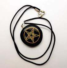 Load image into Gallery viewer, pentacle gold black onyx pendant