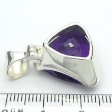 Load image into Gallery viewer, Amethyst Pendant |  Faceted Triangular Trilliant Gemstone | Perfect Deep Purple  | 925 Sterling Silver | Quality Silver Work | Genuine Gems from Crystal Heart Melbourne Australia since 1986