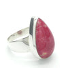 Thulite Ring, Teardrop Cabochon, 925 Silver, g2
