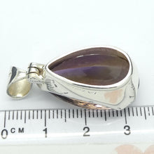 Load image into Gallery viewer, Ametrine Pendant | Faceted Teardrop | Amethyst &amp; Citrine Zoning | 925 Sterling Silver | Simple well made Besel Setting with classy hinged bail | Libra Stone | Genuine Stones from Crystal Heart Melbourne Australia since 1986