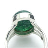 Teardrop Cabochon of Green Aventurine | Ring | US Size 7 | AUS Size N1.2  | Good quality Sterling Silver setting | Known as The  'All Round Healer' | Plexus and Physical Heart |  more natural breathing and all the health benefits accruing from that | Genuine Gems from Crystal Heart Melbourne Australia since 1986