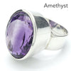 Amethyst Ring | Very Large Faceted Oval | Some Zoning | 925 Sterling Silver | US Size 8 | AUS or EU Size P1/2 | Meditation | Balance | Purifying | Aquarius Pisces | Genuine Gems from Crystal Heart Melbourne Australia since 1986