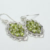 Peridot Gemstone Earrings | 9 Faceted ovals indivdiually claw set  | 925 Sterling Silver | Genuine Gems from Crystal Heart Melbourne Australia since 1986