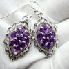 Amethyst Gemstone Earrings | 9 Faceted ovals individually claw set  | 925 Sterling Silver | Genuine Gems from Crystal Heart Melbourne Australia since 1986