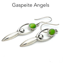 Load image into Gallery viewer,  Gaspeite Earring | Ancient Goddess | 925 Sterling Silver | Genuine Gems from Crystal Heart Melbourne Australia since 1986