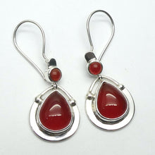 Load image into Gallery viewer, Carnelian Earrings | Teardrops | 925 Sterling Silver | Consistent Color | Creativity Focus | Cancer Leo Taurus | Genuine Gems from Crystal Heart Melbourne Australia since 1986