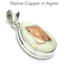 Copper in Agate Dolomite Pendant, | 925 Sterling Silver | Nurturing Sun energy | Genuine Gems from Crystal Heart Melbourne Australia  since 1986