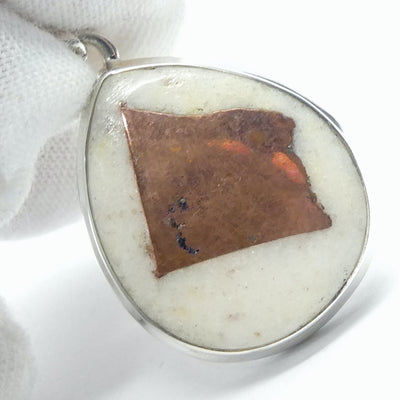 Copper in Agate Dolomite Pendant, | 925 Sterling Silver | Nurturing Sun energy | Genuine Gems from Crystal Heart Melbourne Australia  since 1986