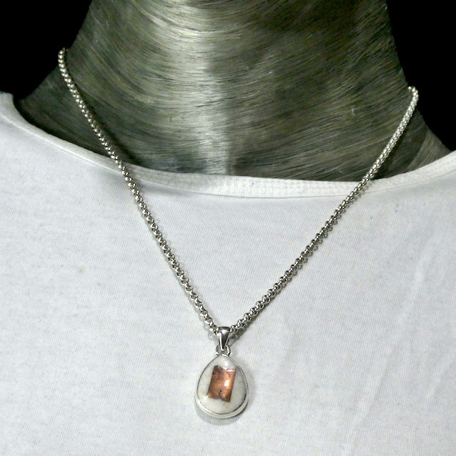 Copper in Agate Dolomite Pendant, | 925 Sterling Silver | Nurturing Sun energy | Genuine Gems from Crystal Heart Melbourne Australia  since 1986