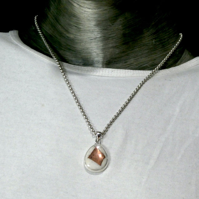 Copper in Agate Dolomite Pendant, | 925 Sterling Silver | Nurturing Sun energy | Genuine Gems from Crystal Heart Melbourne Australia  since 1986