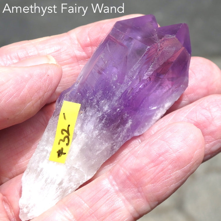 Amethyst Fairy Wand, Natural Raw Point
