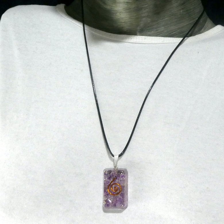 Orgone Crystal Pendant | Orgonite embedded with Amethyst Crystals | Genuine Gems from Crystal Heart Melbourne since 1986