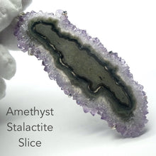 Load image into Gallery viewer, Amethyst Stalactite Slice Pendant | Large Crystal Flower | Claw Set | 925 Silver | Genuine Gems from Crystal Heart Melbourne Australia since 1986