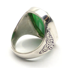 Load image into Gallery viewer, Chrysoprase Ring, Celtic Knotwork, 925 Silver