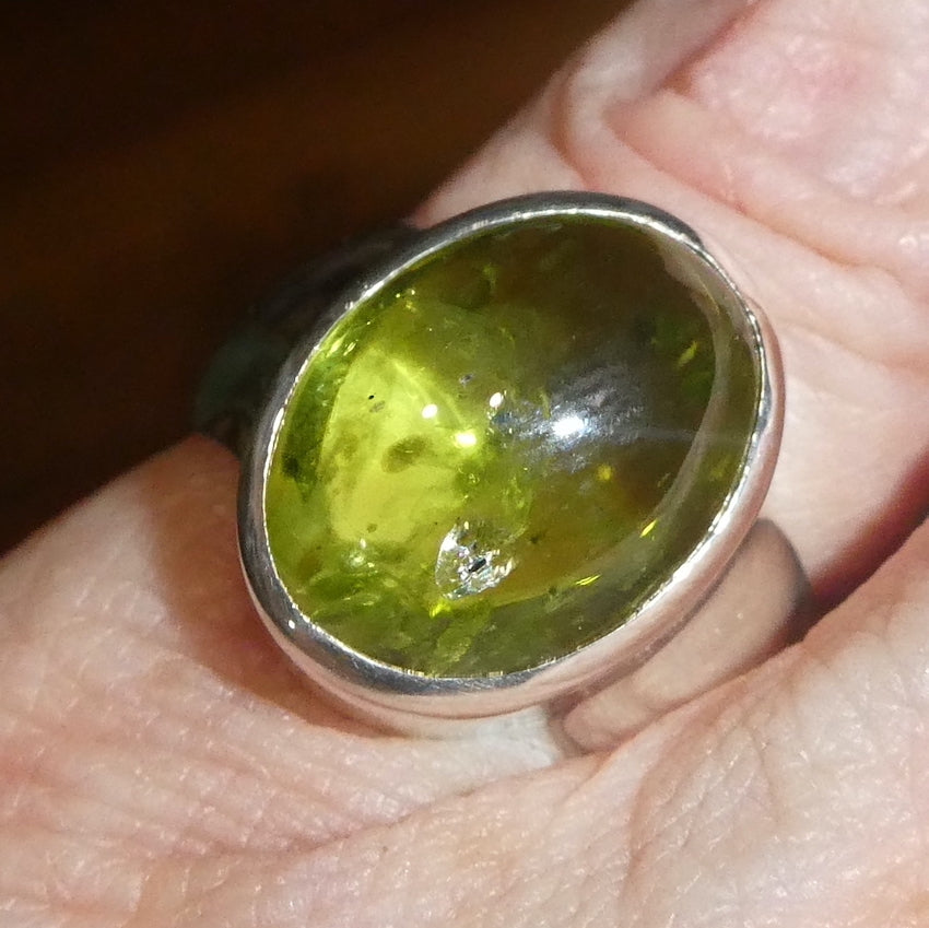 Large peridot on sale ring