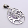 Pendant Tree in blossom | 925 Sterling silver, Drop 36 mm | Tear drop shape | Australian Supplier | Melbourne Australia
