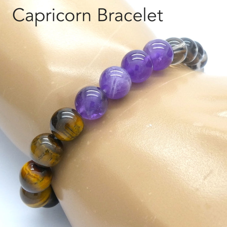 Capricorn Zodiac Stretch Bead Bracelet