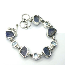 Load image into Gallery viewer, Tanzanite and Blue Topaz Bracelet | Raw nuggets of Tanzanite | Faceted Ovals of Blue Topaz | Adjustable length | Genuine Gemstones from Crystal Heart Melbourne Australia since 1986