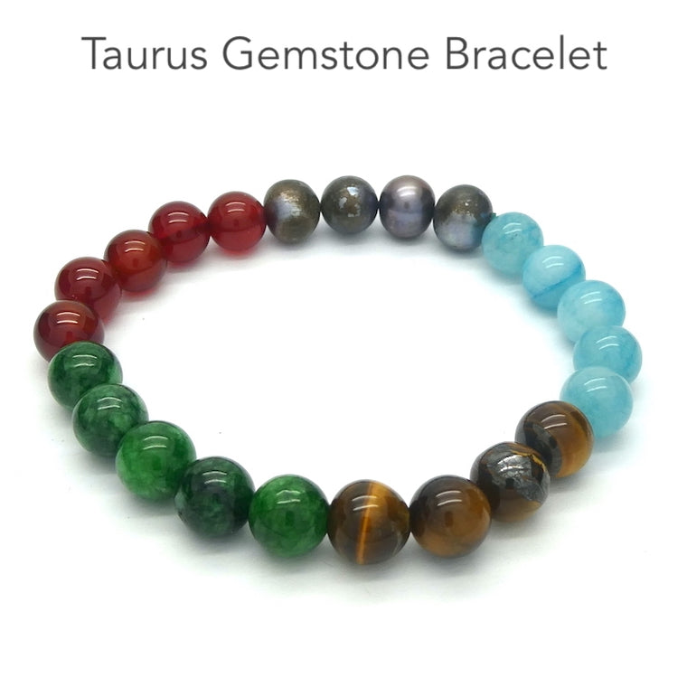 Taurus Zodiac Stretch Bead Bracelet