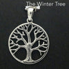 Tree Pendant | 925 Sterling Silver | Winter Tree in Silver Circle | Reveals the grace and inner strength that's hidden by Summer's foliage | Lovely detail even showing the bark on the Tree | Crystal Heart Melbourne Australia since 1986