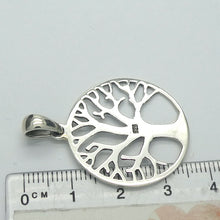 Load image into Gallery viewer, Tree Pendant | 925 Sterling Silver | Winter Tree in Silver Circle | Reveals the grace and inner strength that&#39;s hidden by Summer&#39;s foliage | Lovely detail even showing the bark on the Tree | Crystal Heart Melbourne Australia since 1986