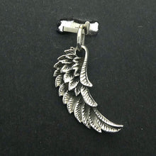Load image into Gallery viewer, Wing Pendant, Small with Finely Detailed Feathers, 925 Silver