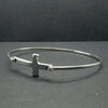 Bracelet Bangle with Invisible  Clasp | 925 Sterling Silver | Empowering Christian Cross Symbol | Crystal Heart Melbourne Australia since 1986