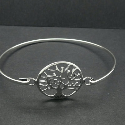 Bracelet Bangle with Invisible clasp | 925 Sterling Silver | Tree of Life || Crystal Heart Melbourne Australia since 1986