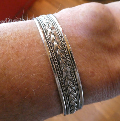 Classic Celtic Cuff | 925 Sterling Silver | Celtic Rope work | The eternal  interweaving of life and death | Crystal Heart Melbourne Australia since 1986