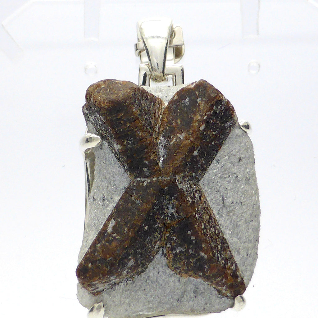 Fairy Cross Staurolite pendant 925 Sterling Silver | Crystal Heart - Australian Spiritual Megastore since 1986