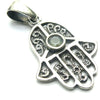 Hamsa Hand Pendant with Gemstone, 925 Silver