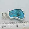 Arizona Turquoise Pendant | Kingsman Mine | Freeform Raw Nugget | 925 Sterling Silver  | open back  | Genuine Gems from Crystal Heart Melbourne since 1986