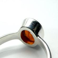 Load image into Gallery viewer, Kyanite Ring | Mandarin Orange Gemstone |  Faceted Oval | 925 Sterling Silver | US Size 7 | AUS Size N1/2 | Stimulating Mental and Physical Energy | Uplift and protect the Heart | Deflect negative energy | Genuine Gems from Crystal Heart Melbourne Australia since 1986