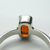 Kyanite Ring | Mandarin Orange Gemstone |  Faceted Oblong | 925 Sterling Silver | US Size 7 | AUS Size N1/2 | Stimulating Mental and Physical Energy | Uplift and protect the Heart | Deflect negative energy | Genuine Gems from Crystal Heart Melbourne Australia since 1986