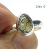 Moldavite Ring | Cabochon Top, Raw Underneath | 925 Sterling Silver | Open back | US Size 6, 7, 9, 10 | Green Obsidian |  CZ Republic | Intense Personal Heart Transformation | Scorpio Stone | Genuine Gems from Crystal Heart Melbourne Australia since 1986