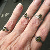 Moldavite Ring, Polished Top only, 925 Silver r1
