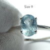 Aquamarine Ring | Faceted Oval | Dainty claw set solitaire | 925 Sterling Silver |  US Size 6, 7, 8, 9 |  Emotional uplifts calm and strength | Genuine Gemstones from Crystal Heart Melbourne Australia since 1986