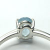 Aquamarine Ring | Faceted Oval | Dainty claw set solitaire | 925 Sterling Silver |  US Size 6, 7, 8, 9 |  Emotional uplifts calm and strength | Genuine Gemstones from Crystal Heart Melbourne Australia since 1986