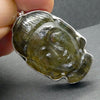 Labradorite Buddha Head Pendant | Nicely Hand Carved | Meditative smile with closed eyes | 925 Silver | Hidden Knowledge | Inspirational Support on your path | Non attachment | Middle Path | Genuine Gems from Crystal Heart Melbourne Australia since 1986